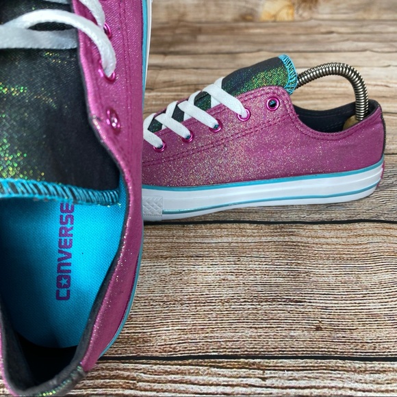 Converse Glitter CTAS Double Tongue Youth Size 6 Athletic Skateboard Shoes - NEW - Picture 8 of 11
